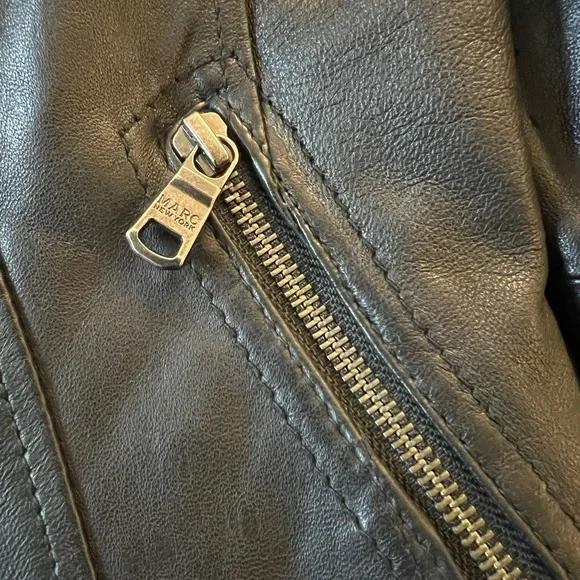 Andrew Marc Black Moto Leather Jacket - Picture 10 of 10